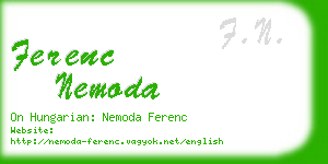 ferenc nemoda business card